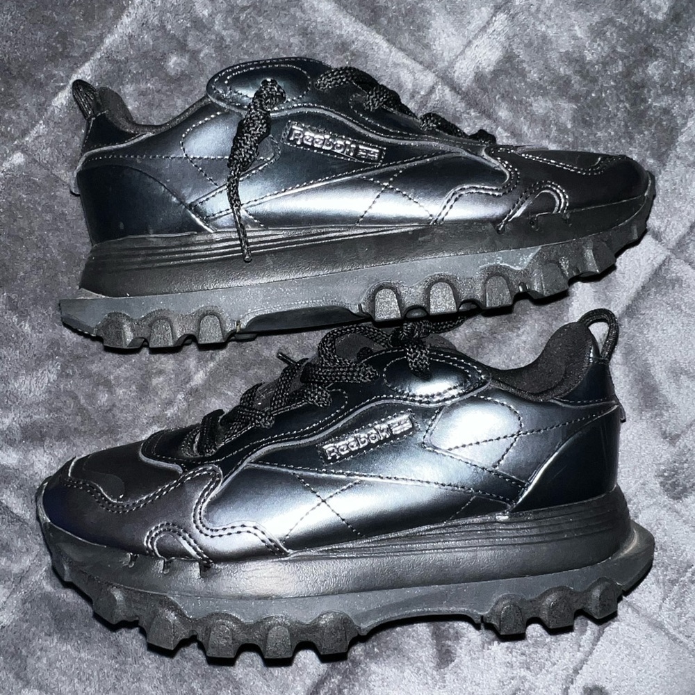 Brand New Cardi B metallic black shoes Size 6